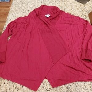 Athleta Pranayama cardigan Burgandy Drape Sweater